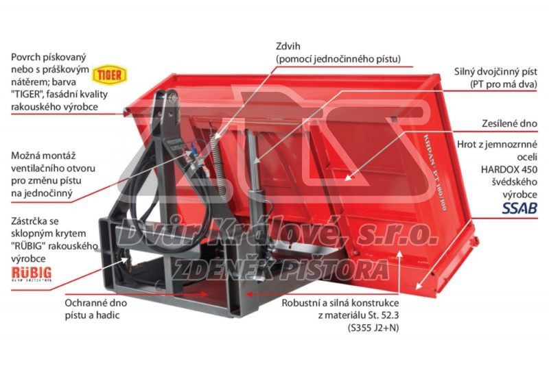 Traktorová plošina hydraulická KRPAN PT 80 - Obrázek 4